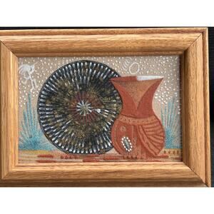 Native American Navajo Sandpainting Art Box Storage Jewelry Trinket New 8"x6"